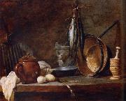 Jean Baptiste Simeon Chardin Lean food with cook utensils Spain oil painting artist
